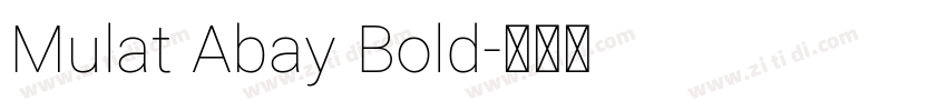 Mulat Abay Bold字体转换